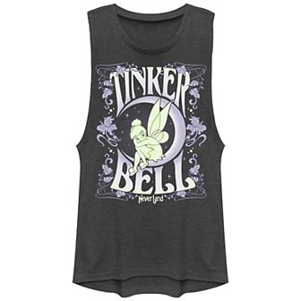 Disney's Tinker Bell Noveau Poster Juniors' Graphic Tank Top