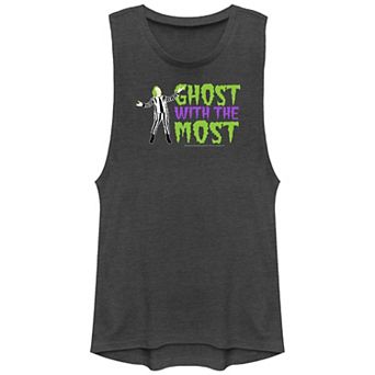 Juniors' Beetlejuice Ghost With The Most Graphic Tank Top