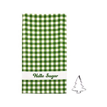Draper James Tea Towel and Cookie Cutter Set - Eden Plaid