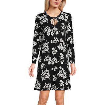 Women's Lands' End Cotton Interlock Long Sleeve Nightgown