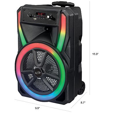 iLive LED+ Wireless Tailgate Party Speaker with Microphone