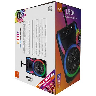 iLive LED+ Wireless Tailgate Party Speaker with Microphone