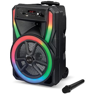 iLive LED+ Wireless Tailgate Party Speaker with Microphone