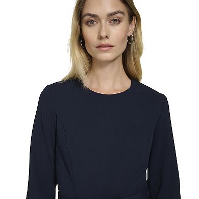Women's Andrew Marc Belted Fit & Flare Mini Dress