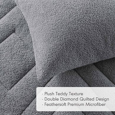 510 Design Kyla Double Diamond Quilted Teddy Midweight Comforter Set