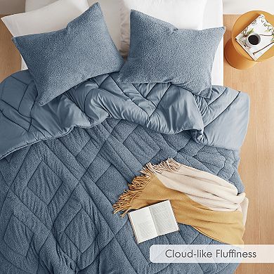 510 Design Kyla Double Diamond Quilted Teddy Midweight Comforter Set