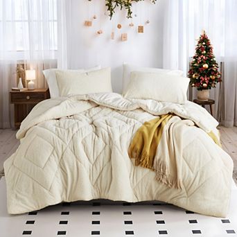 510 Design Kyla Double Diamond Quilted Teddy Midweight Comforter Set