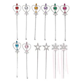 12 Pack Fairy Princess Wand For Girls, Party Favors, Dress Up Accessories