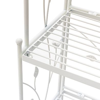 Glitzhome 4 Tiered Rectangular Metal Shelf Plant Stand