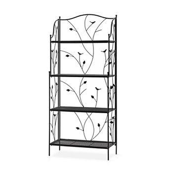 Glitzhome 4 tier d Rectangular Metal Shelf Plant Stand