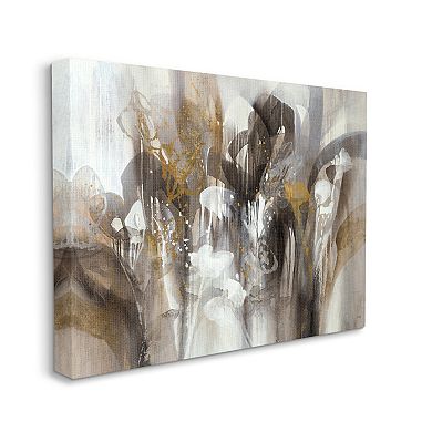 Stupell Home Decor Abstract Cascading Shapes Modern Brown Canvas Wall Art