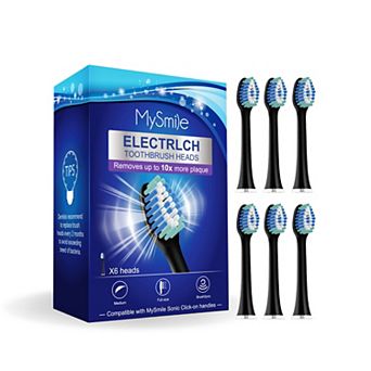 MySmile Black Electric Toothbrush Replacement Heads