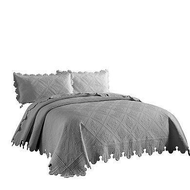 Marcielo 3 Piece 100% Cotton Oversized Bedspread Lightweight Quilt Bedspread Set