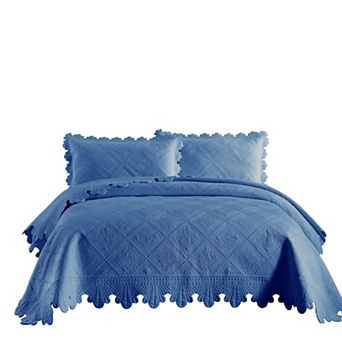 Marcielo 3 pc 100% Cotton Oversized Bedspread Lightweight Quilt Bedspread Set