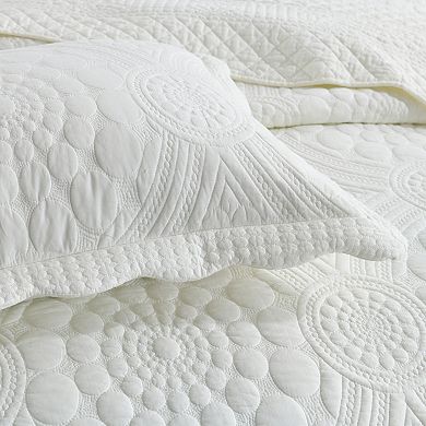 Marcielo 3 Piece 100% Cotton Oversized Bedspread Lightweight Quilt Set