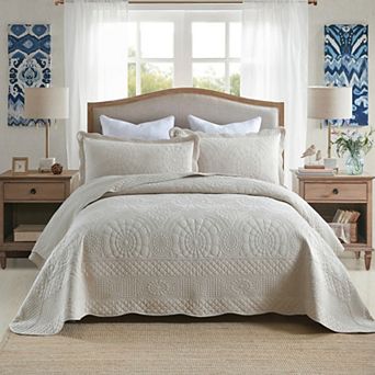 Marcielo 3 pc 100% Cotton Oversized Bedspread Lightweight Quilt Set