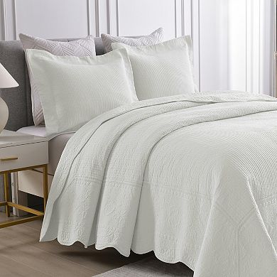 Marcielo 3 Piece 100% Cotton Oversized Bedspread Lightweight Quilt Set
