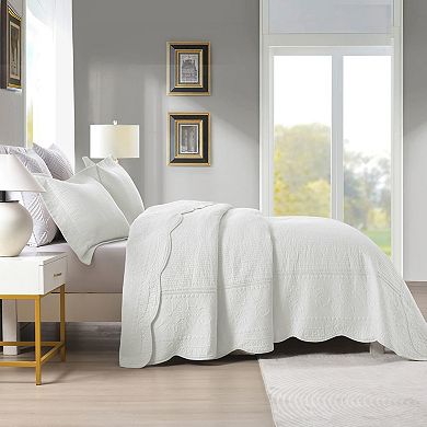 Marcielo 3 Piece 100% Cotton Oversized Bedspread Lightweight Quilt Set