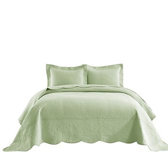 Marcielo 3 pc 100% Cotton Oversized Bedspread Lightweight Quilt Set