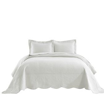 Marcielo 3 pc 100% Cotton Oversized Bedspread Lightweight Quilt Set