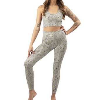 Women’s Activewear Set In Neon Animal