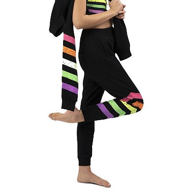 Women’s Joggers In Neon Stripe