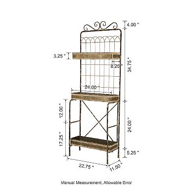 Giltzhome 3-tiered Metal Shelf Planter Stands