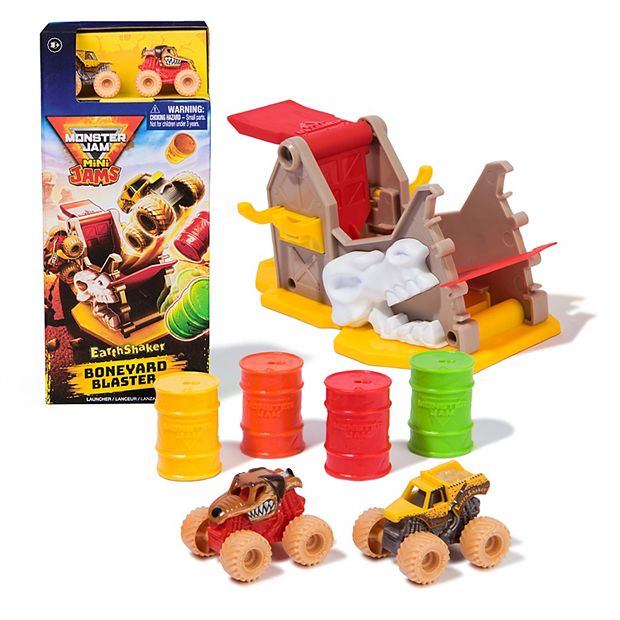 Monster Jam Mini Earthshaker Boneyard Blaster Playset