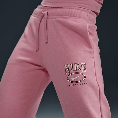 Women's Nike Sportswear Club Fleece Mid-Rise Graphic Wide-Leg Pants