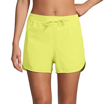 Women's Lands' End Woven Packable Dolphin Hem Swim Cover-Up Shorts
