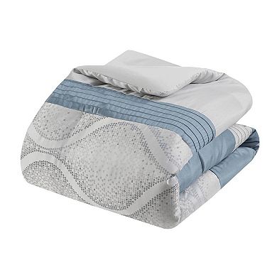 Madison Park Monroe 6-Piece Jacquard Comforter Set with Throw Pillows