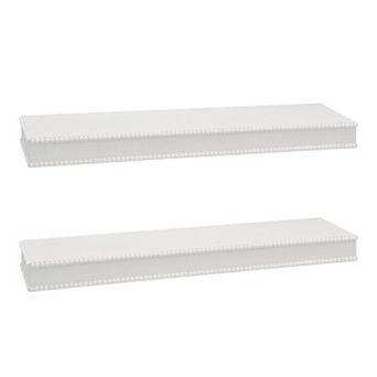 Belle Maison 24 in Beaded Floating Shelves 2 pc Set