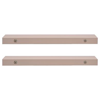 Belle Maison 24-in. Fluted Floating Wall Shelves 2-piece Set