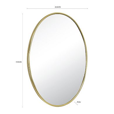 Belle Maison Metal Oval Hanging Wall Mirror