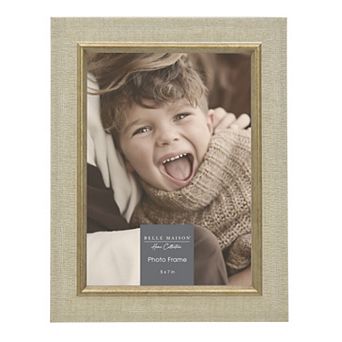 Belle Maison Faux Linen Tabletop Picture Frame