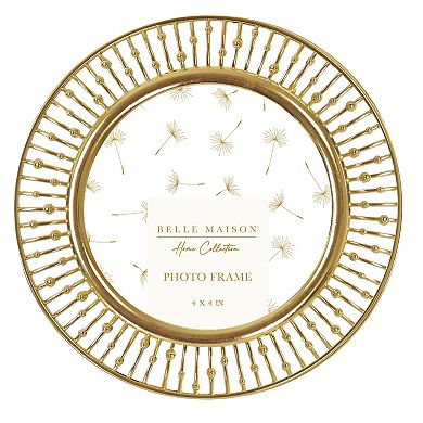 Belle Maison Round Metal Tabletop Picture Frame