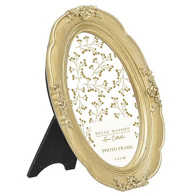 Belle Maison Floral Oval Tabletop Picture Frame
