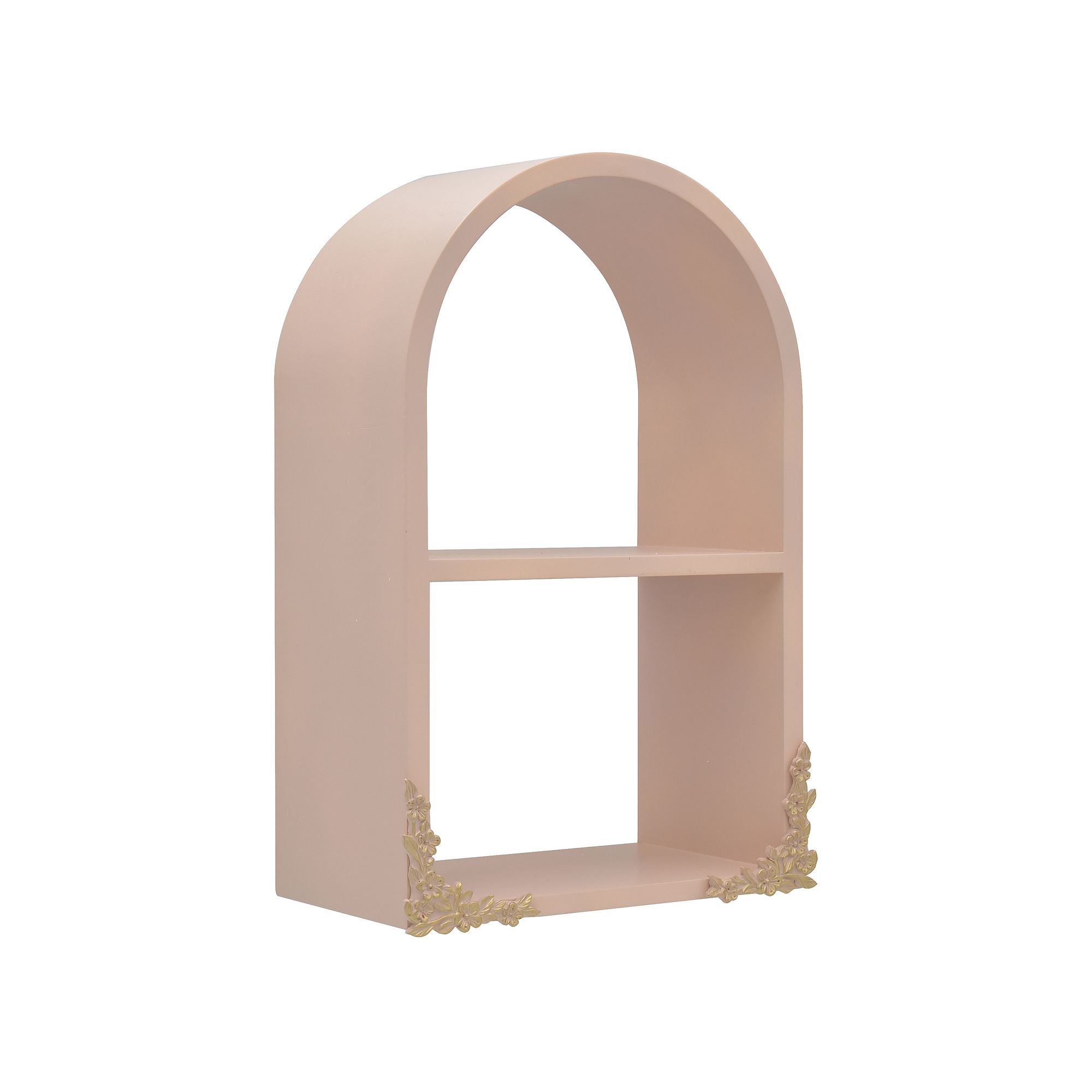 Belle Maison Floral Arched Wall Shelf, Pink
