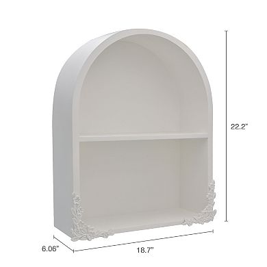 Belle Maison Floral Arched Wall Shelf