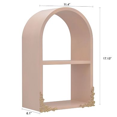Belle Maison Floral Arched Wall Shelf