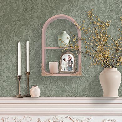 Belle Maison Floral Arched Wall Shelf