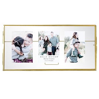 Belle Maison Triple Opening Floating Tabletop Picture Frame