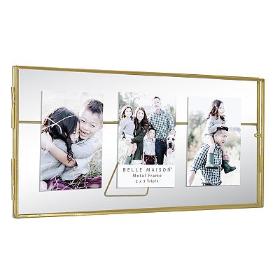 Belle Maison Triple Opening Floating Tabletop Picture Frame