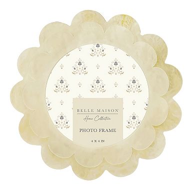Belle Maison Scalloped Flower Tabletop Picture Frame