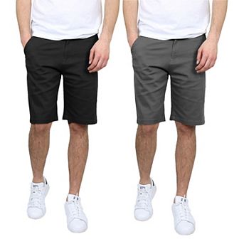 Men's Galaxy 10.5" 5-Pocket Flat-Front Slim-Fit Stretch Chino Shorts 2-Pack