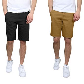 Men's Galaxy 10.5" 5-Pocket Flat-Front Slim-Fit Stretch Chino Shorts 2-Pack