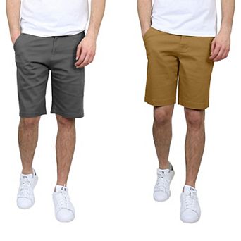 Men's Galaxy 10.5" 5-Pocket Flat-Front Slim-Fit Stretch Chino Shorts 2-Pack