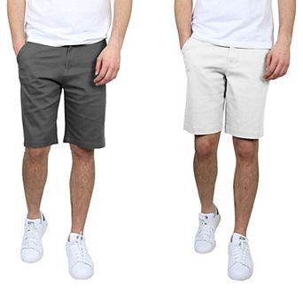 Men's Galaxy 10.5" 5-Pocket Flat-Front Slim-Fit Stretch Chino Shorts 2-Pack
