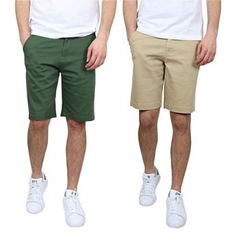 Men's Galaxy 10.5" 5-Pocket Flat-Front Slim-Fit Stretch Chino Shorts 2-Pack
