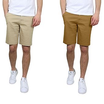 Men's Galaxy 10.5" 5-Pocket Flat-Front Slim-Fit Stretch Chino Shorts 2-Pack
